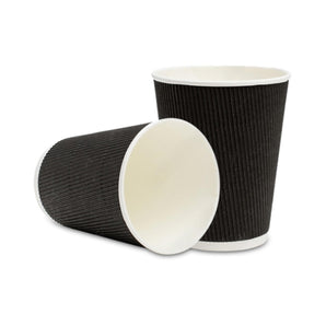 12oz Black Ripple Cups 1x500