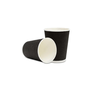 4oz Black Ripple Cups 1x1000