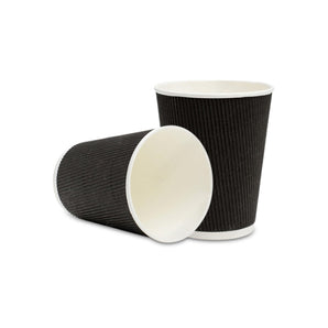 8oz Black Ripple Cups 1x500