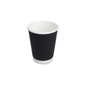 8oz Black Ripple Cups 1x500