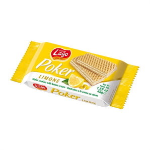 Lago Poker Lemon Cream Wafers 20 x 45g