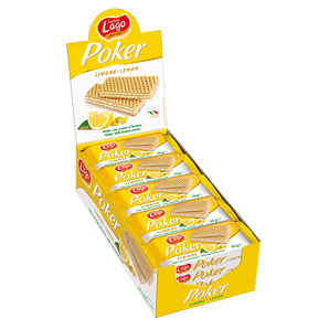 Lago Poker Lemon Cream Wafers 20 x 45g