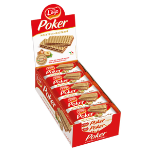 Lago Poker Hazelnut Cream Wafers 20 x 45g